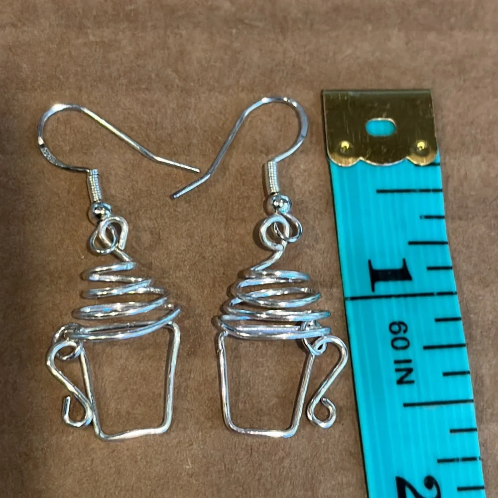 Silver Wire Handmade Coffee Cup Whip Cream - Picture 1 of 7